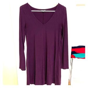 Deep purple long sleeve dress
